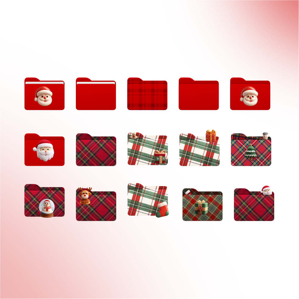 Christmas folder icons 2025